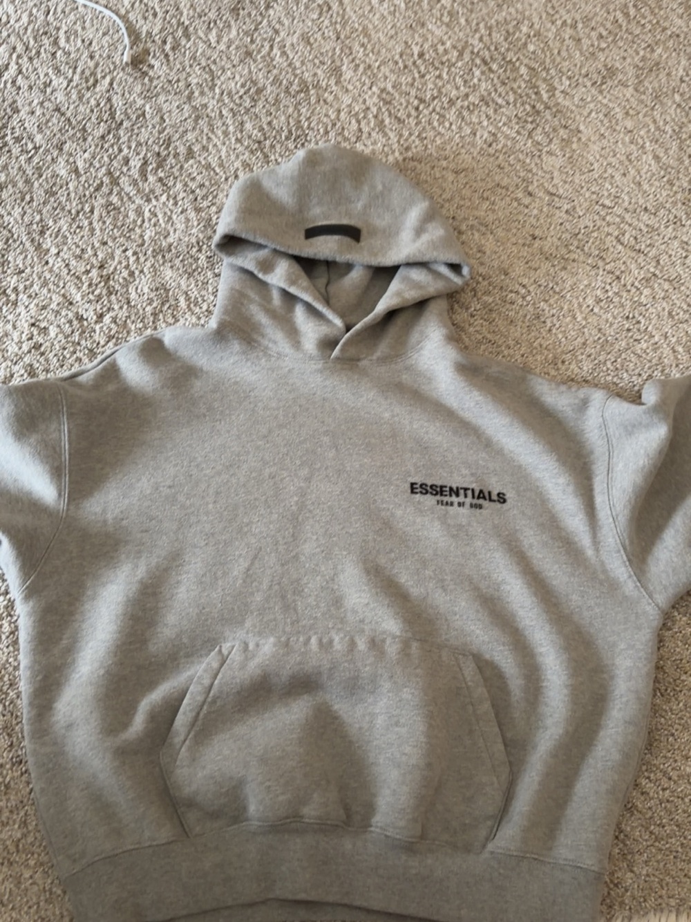 ESSENTIALS Men's Gray Hoodie Sweatshirt